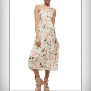 UNWORN. Alice + Olivia Lorelle Floral Cutout Midi Dress Sz 10